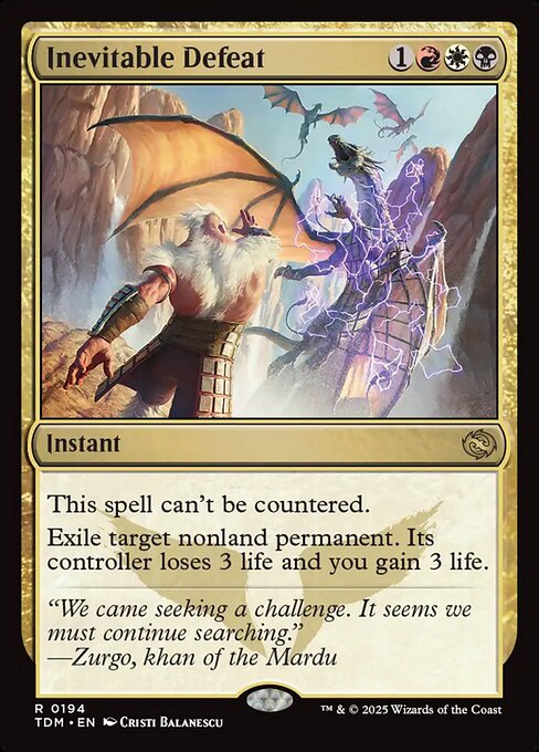 Carta de Magic: The Gathering Inevitable Defeat