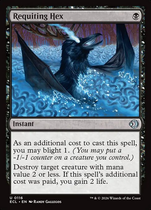 Carta de Magic: The Gathering Requiting Hex